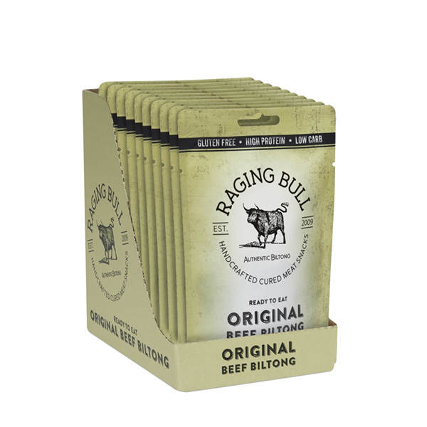 Buy biltong. Original Beef Biltong. 10 x 35g snack packs. High in protein and low in carbs. Gluten free.