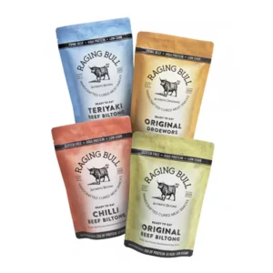 1kg biltong. 250g original beef biltong. 250g chilli beef biltong. 250g teriyaki biltong. 250g Dry Wors or Droewors