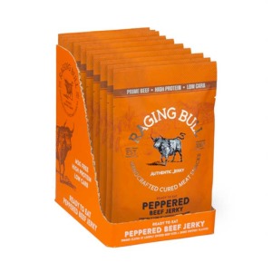 Peppered Beef Jerky by Raging Bull Snacks 10x28g.High in protein
