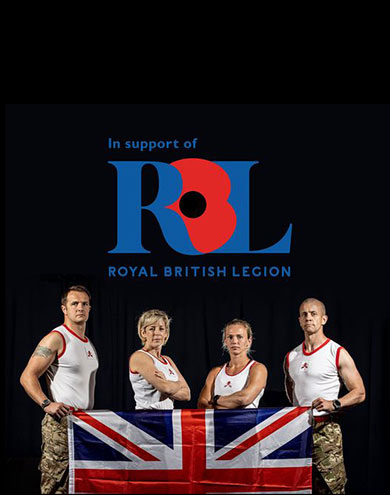 Four members of the Army Force Atlantic team that rowed the Atlantic Ocean. All members of the Royal Army Physical Training Corp who raised money for The Royal British Legion